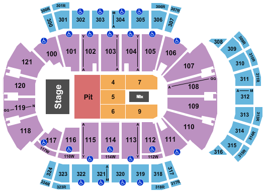 VyStar Veterans Memorial Arena Chris Stapleton Seating Chart